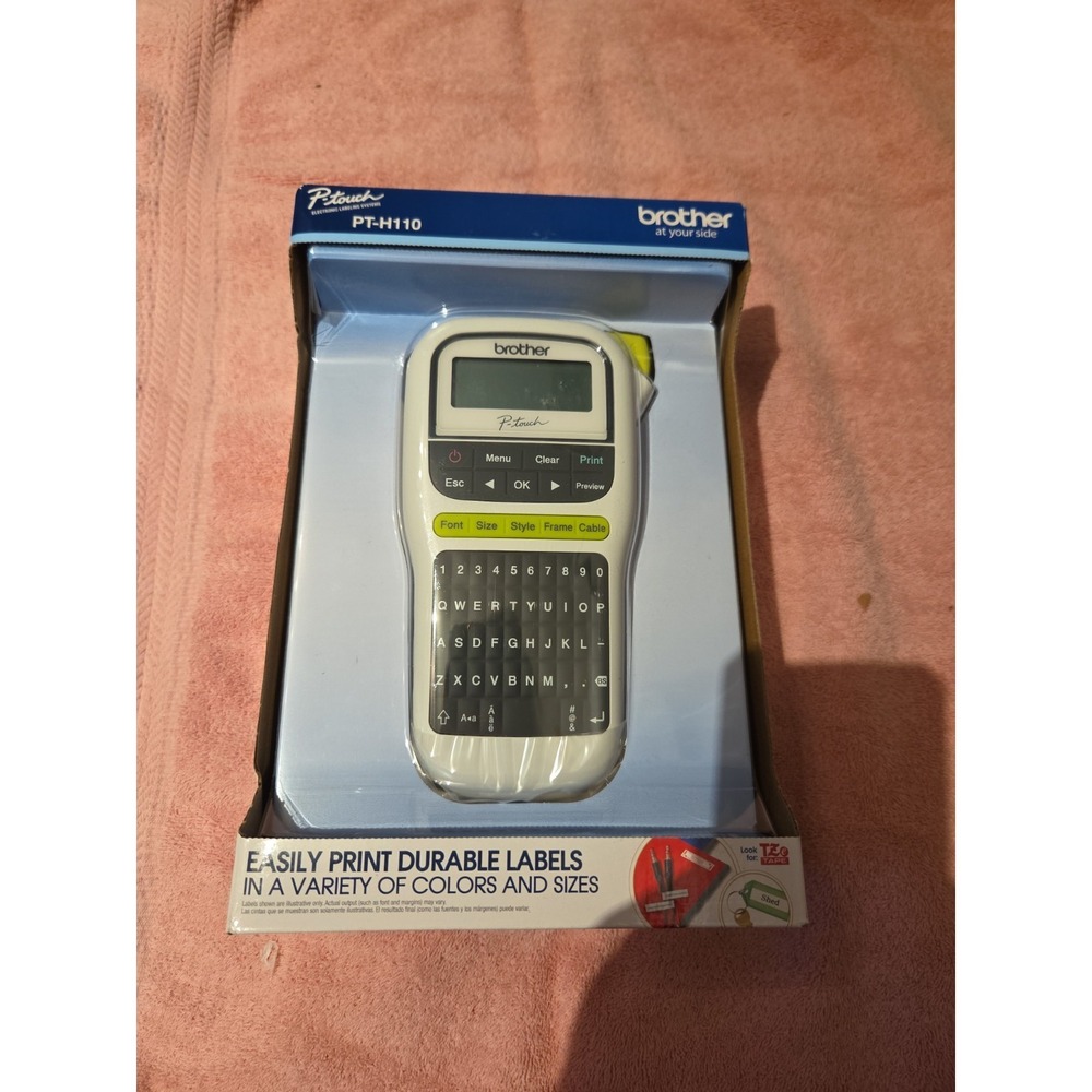 Brother PT-H110 Portable Thermal Label Maker - White